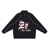 Reflection Striped Raglan Sleeve Jacket